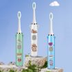 Cartoon Children Electric Toothbrush, Pink, 6 Heads - USB Charging - 9