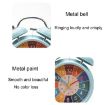 4 inch Blue Metal Alarm Clock for Students - Dual Ring Bell - 5
