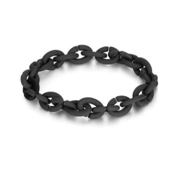 Silicone Acrylic Splicing DIY Bracelet Jewelry Black - 1