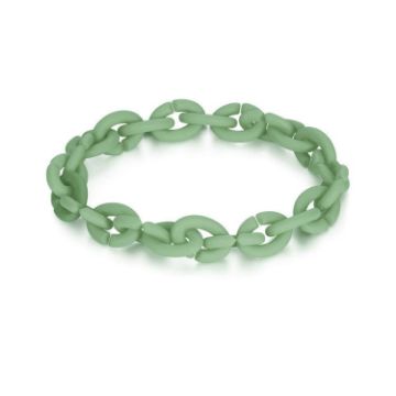 Silicone Acrylic Splicing DIY Bracelet Jewelry - Green - 1