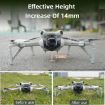 Gray DJI Mini 4 Pro Drone BRDRC Landing Gear Leg - Increased Height - 4