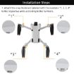 Gray DJI Mini 4 Pro Drone BRDRC Landing Gear Leg - Increased Height - 9