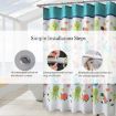 Picture of 150x180cm Thickened Polyester Fabric Printed Shower Curtain Cute Cartoon Waterproof Curtain With Hooks