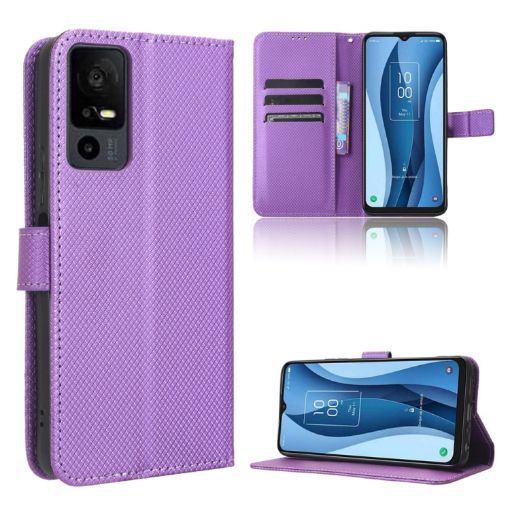 TCL 40 XE 5G/40 NxtPaper 5G Purple Leather Phone Case - 1