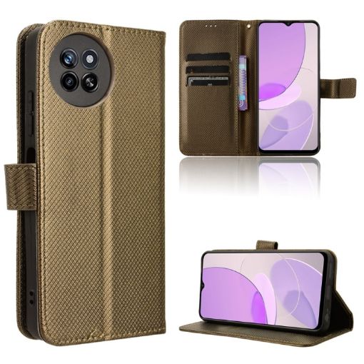 Itel S23 S665L Leather Phone Case (Brown) - 1