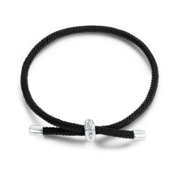 S925 Sterling Silver Braided Bracelet - Adjustable & Platinum-plated - 1