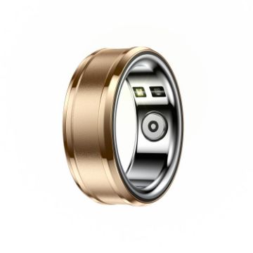 R3 SIZE 20 Smart Ring - Heart Rate/Blood Oxygen/Sleep Monitor (Gold) - 1