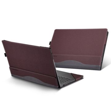 Picture of For Samsung Galaxy Book 4 360 15.6 inch Leather Laptop Anti-Fall Protective Case With Stand (Wine Red)