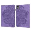 Peacock Embossed Leather Tablet Case for Lenovo Tab M11/Xiaoxin Pad 11 - Purple - 1
