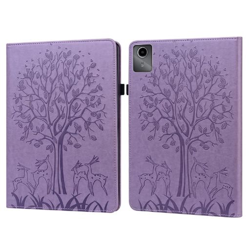 Lenovo Tab M11/Xiaoxin Pad 11 2024 Purple Leather Tablet Case - 1