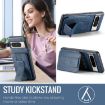 Blue Leather Card Holder Phone Case for Google Pixel 8 - 7