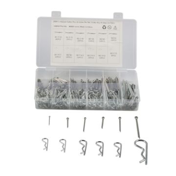 Picture of 250pcs/Box Heavy Duty Zinc Plated Cotter R Tractor Clip Pin (Silver)