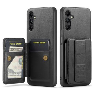 Samsung Galaxy A55 5G Leather Card Holder Phone Case (Black) - 1