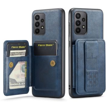 Samsung Galaxy A23 5G Blue Leather Card Holder Phone Case - 1