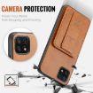 Samsung Galaxy A22 5G Leather Card Holder Phone Case (Brown) - 6