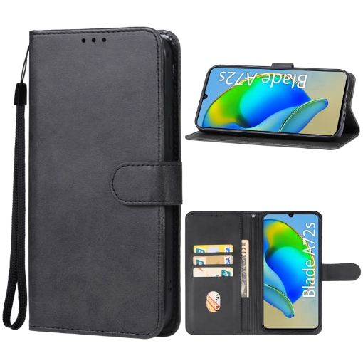ZTE Blade A72s Leather Phone Case - Black - 1