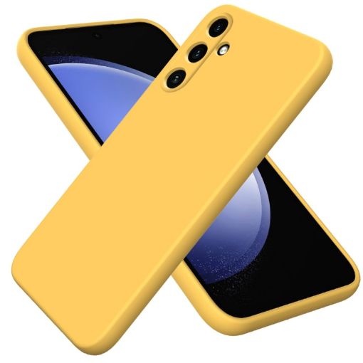 Samsung Galaxy A35 5G Yellow Silicone Shockproof Phone Case - 1