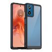 Motorola Moto G04 Colorful Series Acrylic Hybrid TPU Phone Case - Black - 1