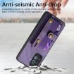 Samsung Galaxy A32 4G Retro Cross Wristband Wallet Leather Back Phone Case - Purple - 2