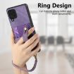 Samsung Galaxy A42 5G Retro Cross Wristband Wallet Leather Back Phone Case Purple - 3