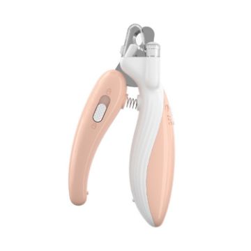 Pet Nail Clipper Dogs Cats LED Lighting Peach Pink - 1