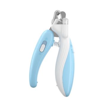 Pet Nail Clipper Dogs And Cats LED Fingernail Trimmers (Light Blue) - 1