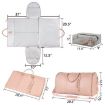 Large Capacity Travel Portable Folding Luggage Bag Pink - 4