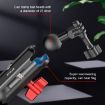 PULUZ Motorcycle Rearview Oblique CNC Metal Magic Arm Rod Mount - 6