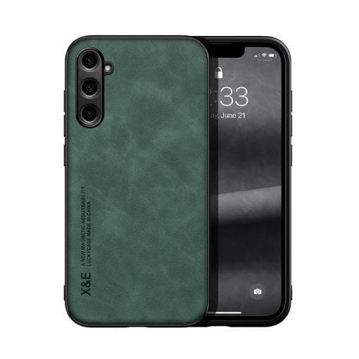 Samsung Galaxy M34 5G Green Leather Back Phone Case - 1