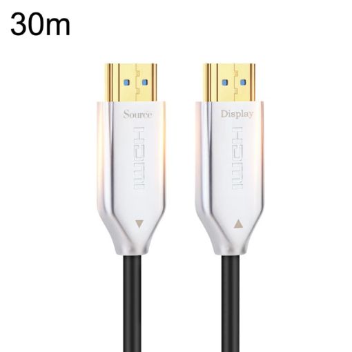 2.0 HDMI Fiber Optical Cable 4K Ultra High Clear Monitor Cable 30m White - 1