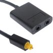 EMK Digital Toslink Optical Fiber Audio Splitter 1 to 2 Cable Adapter - 3