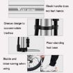 West Biking Portable Bicycle High Pressure Pump - Black - 5