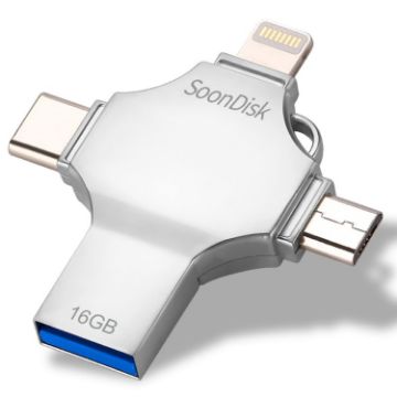 4 in 1 16GB USB 3.0 Flash Drive with OTG Function - 1