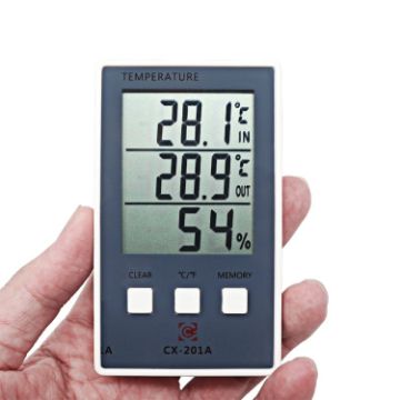 LCD Digital Weather Station Thermometer Hygrometer - Indoor/Outdoor Temperature & Humidity Meter - 1