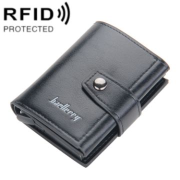 Baellerry RFID Anti-Theft Card Wallet - Black - 1