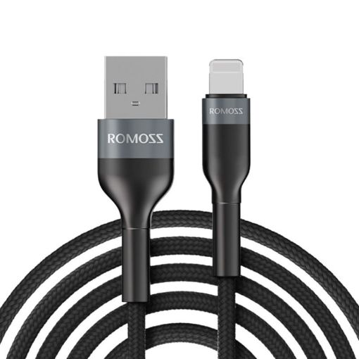 ROMOSS CB12B 2.4A Fast Charging Cable for iPhone/iPad - 2m Gray Black - 1