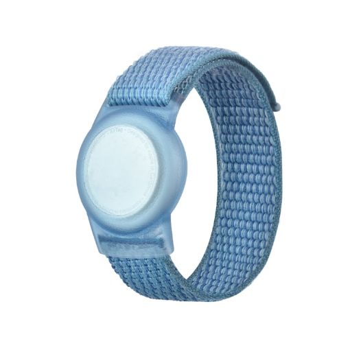 170mm AirTag Tracker Nylon Strap Wristband Case - Capu Blue - 1