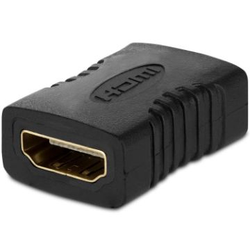 HDMI 19 Pin Female to Female Adapter - Black - 1