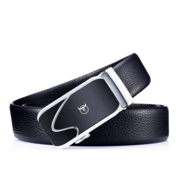BULL CAPTAIN 02 Automatic Buckle Cowhide Business Men Belt - 1