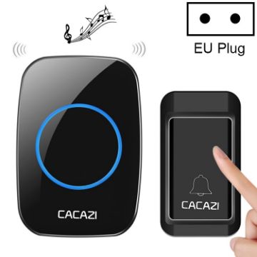 CACAZI A10G Wireless Home Cordless Bell EU Plug Black - 1