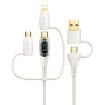 USAMS PD 100W 6 in 1 Fast Charge Data Cable 1.2m Beige - 1