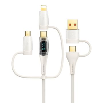 Picture of USAMS US-SJ616 PD 100W 6 in 1 Fast Charge Data Cable, Length: 1.2m (Beige)