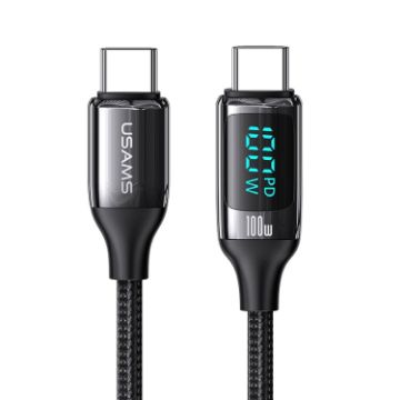 Picture of USAMS US-SJ559 U78 USB-C/Type-C to USB-C/Type-C PD100W Fast Charge Digital Data Cable, Cable Length: 3m (Black)