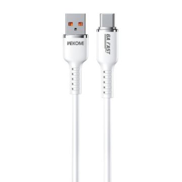 Picture of WK WDC-09a 6A USB to USB-C/Type-C Silicone Data Cable, Length: 1.2m (White)