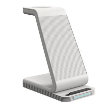 Picture of D2 3 In 1 15W Wireless Vertical Charger (White)