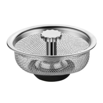 Stainless Steel Kitchen Sink Sewer Filter - Anti-Clogging Dense Net - 1