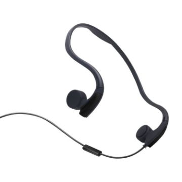 Wire-Controlled Bone Conduction Headphone - Black - 1