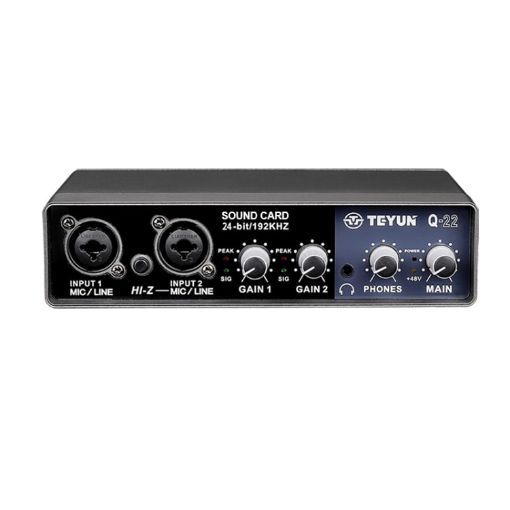 TEYUN Q-22 USB Computer Microphone External Sound Card - 1