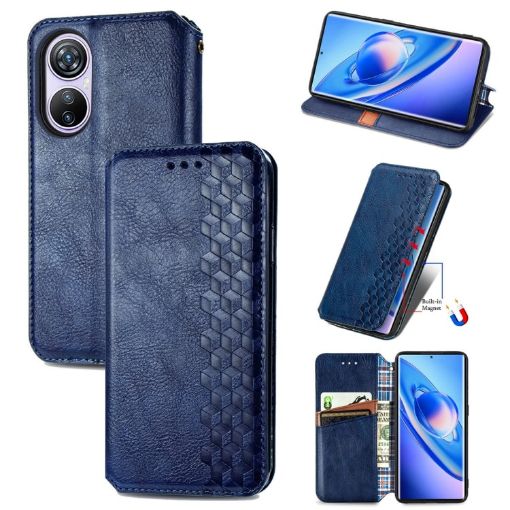 Blackview A200 Pro Magnetic Leather Phone Case Blue - 1