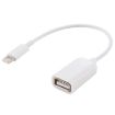 USB Female to 8pin Male OTG Adapter Cable, iOS 10.2 Support, 18cm White - 2